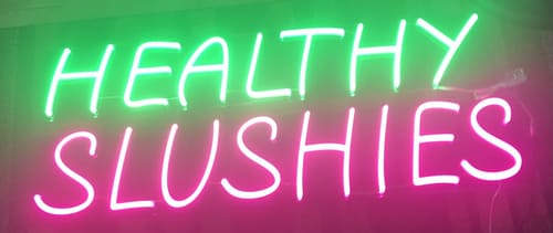 Customer photo review of Custom neon sign HEALTHY