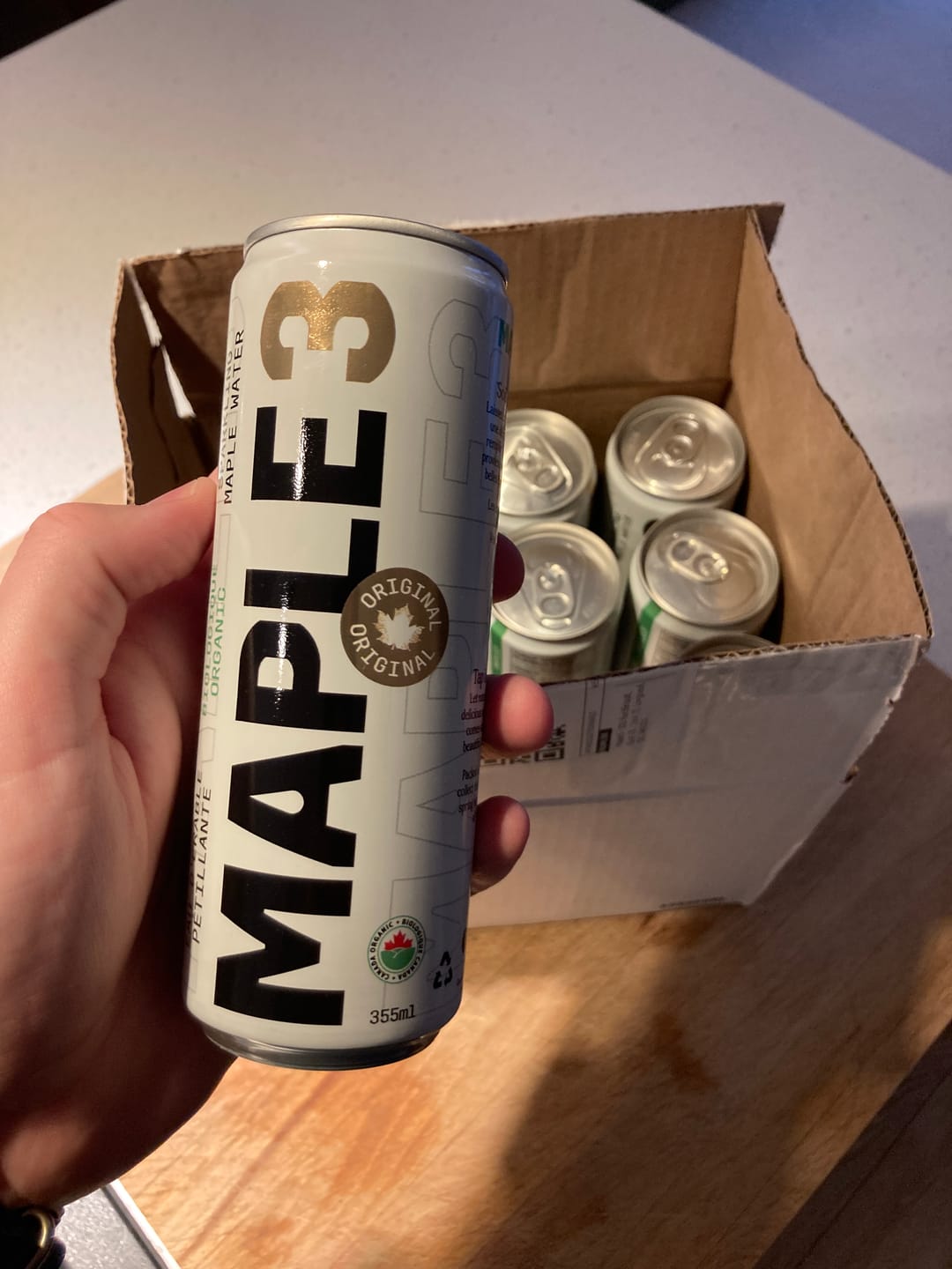 Customer photo review of Sparkling Maple Water