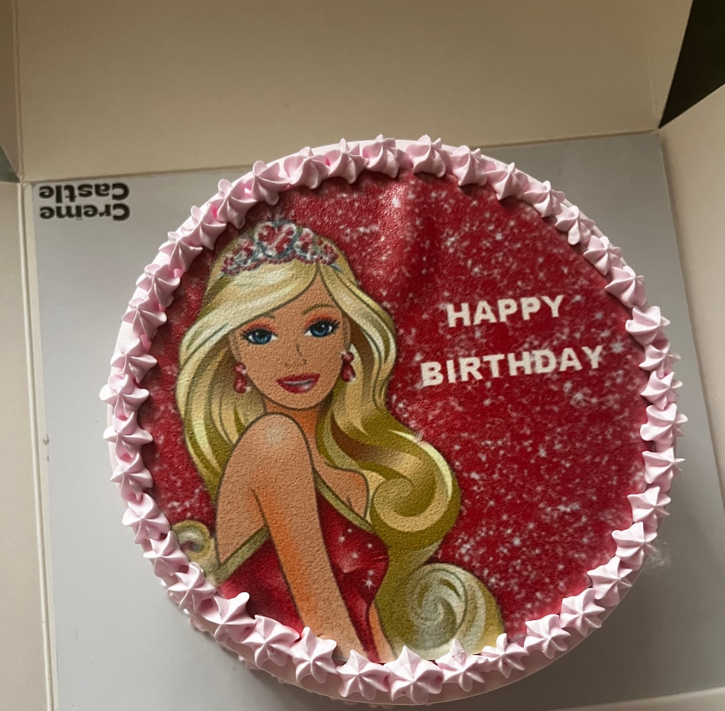 Customer photo review of Barbie Girl Photo Cake