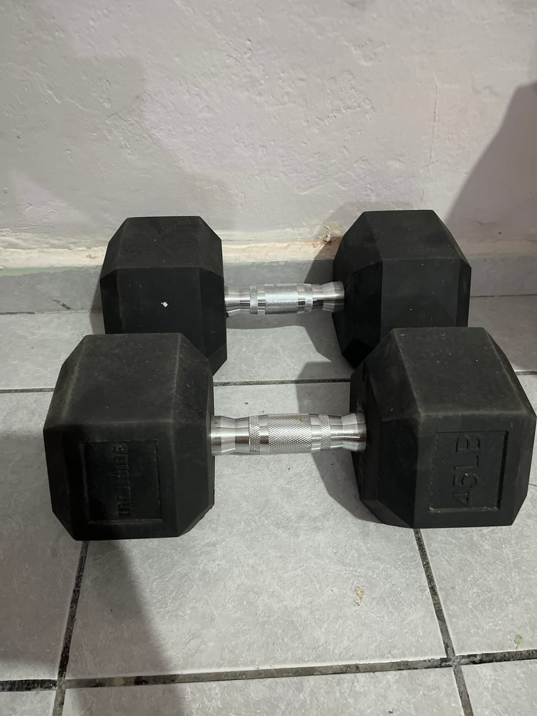 Customer photo review of Mancuerna Hexagonal 5 a 100 lb IRONSIDE (unidad)