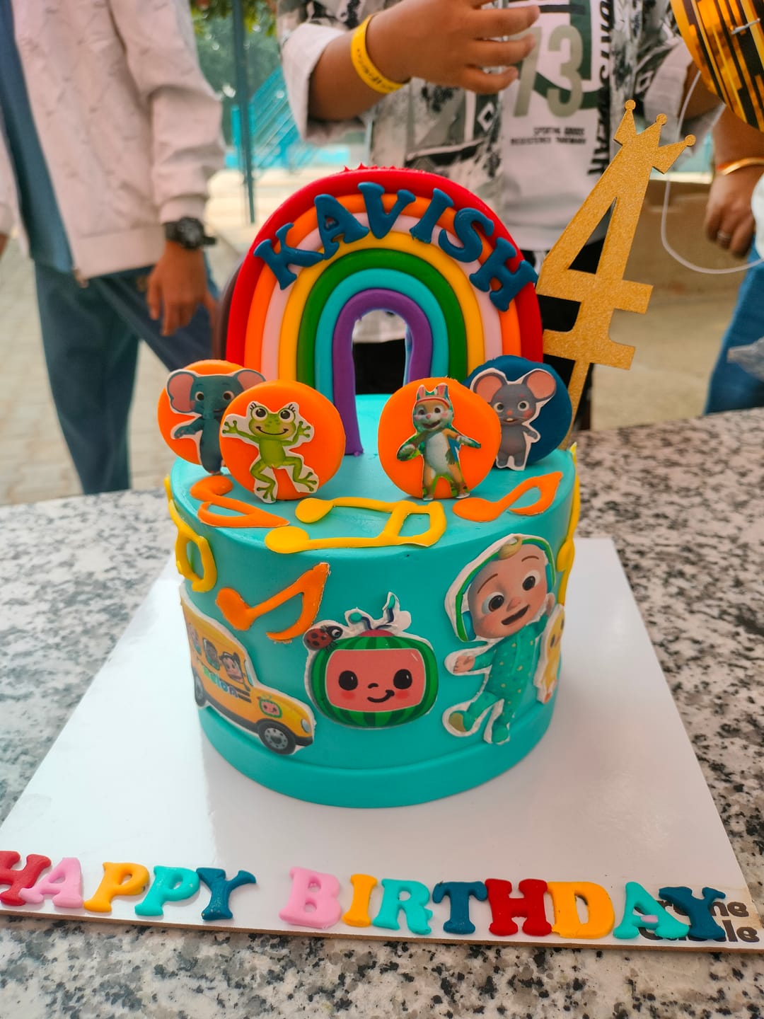 Customer photo review of Cocomelon Animals Cake