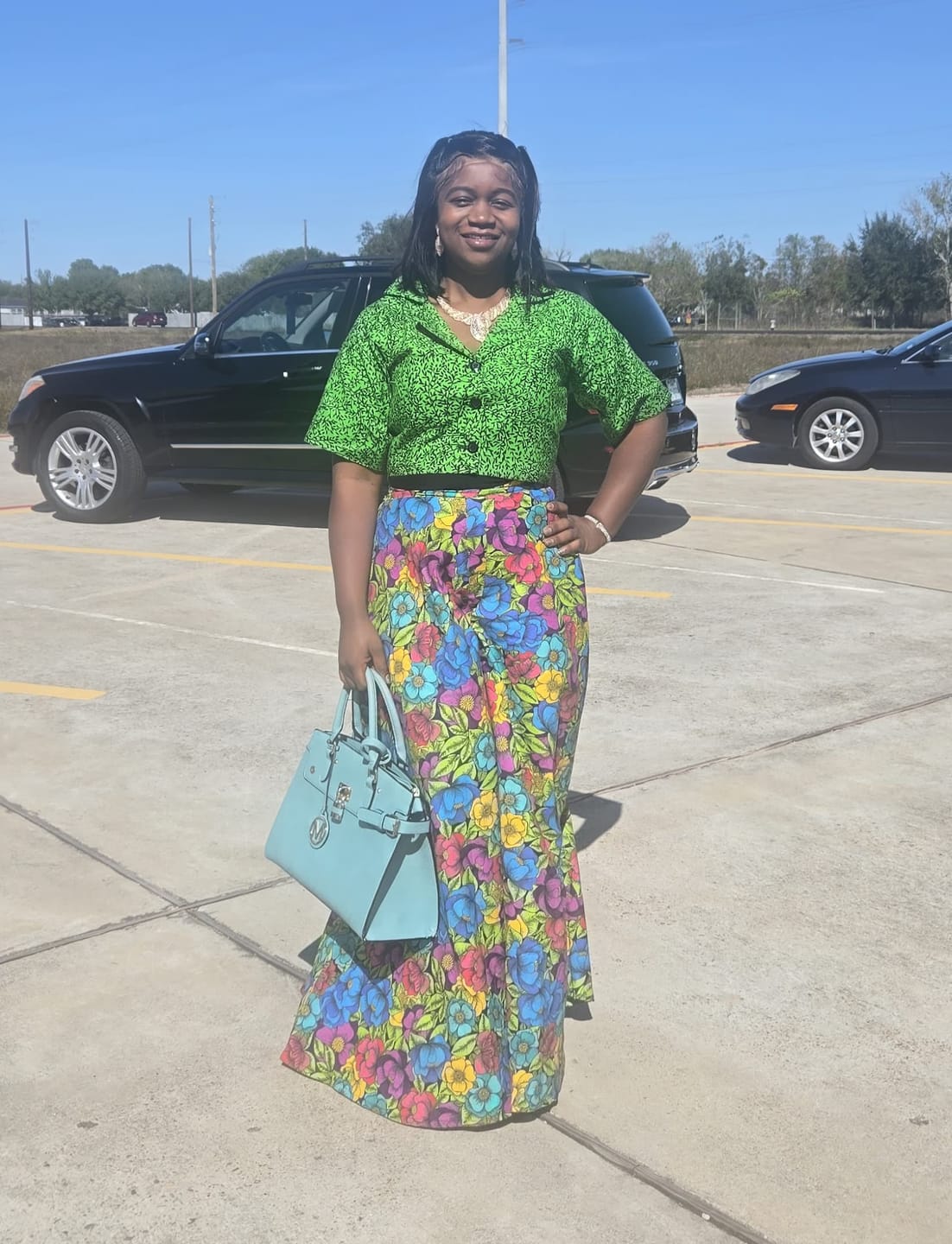 Customer photo review of Idunnu Ankara Pants Set | Green