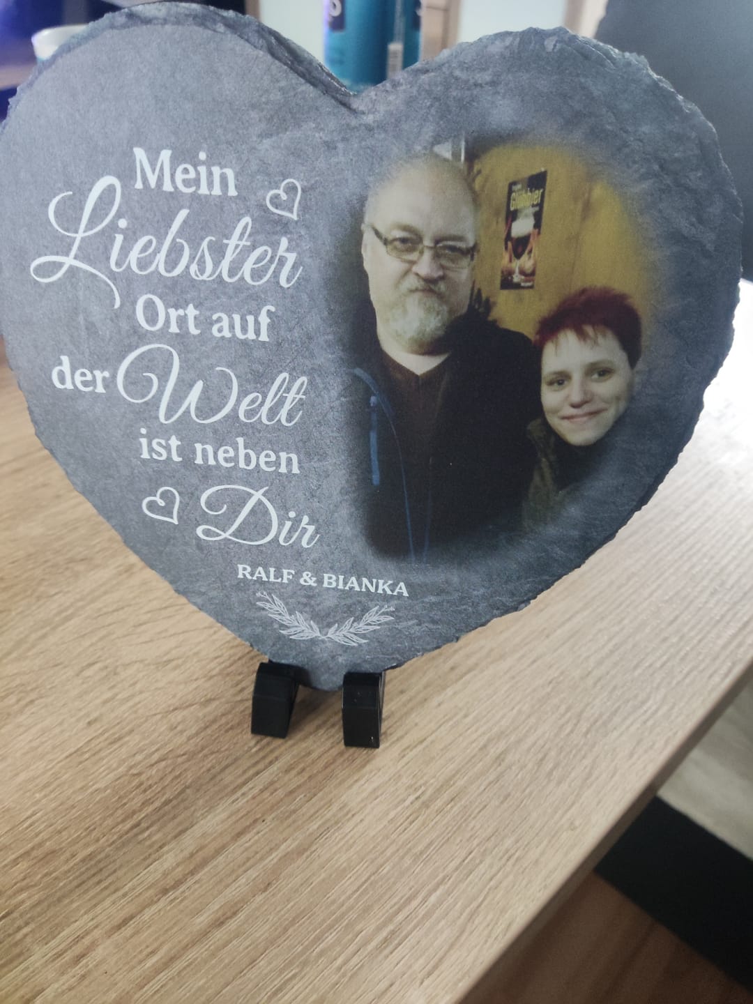 Customer photo review of Neben dir - Paar-Schieferherz