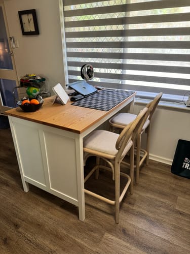 Customer photo review of Alana Fabric Kitchen Bar Stool in Natural