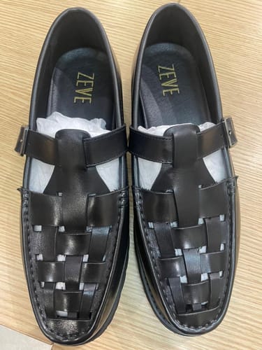 Customer photo review of Perry Weave Loafer - Solid Black Leather (Eva Combat)