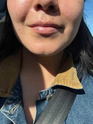 Customer photo review of Plush Ritual Ceramide Lip Treatment - Tints