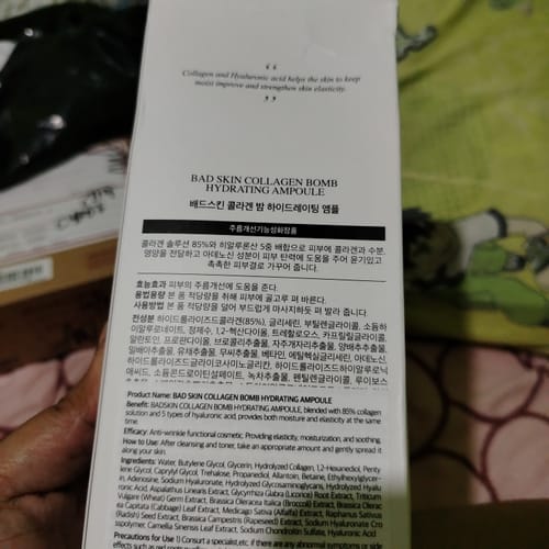 Customer photo review of Bad Skin™ Korean Collagen Bomb Hydrating Ampoule
