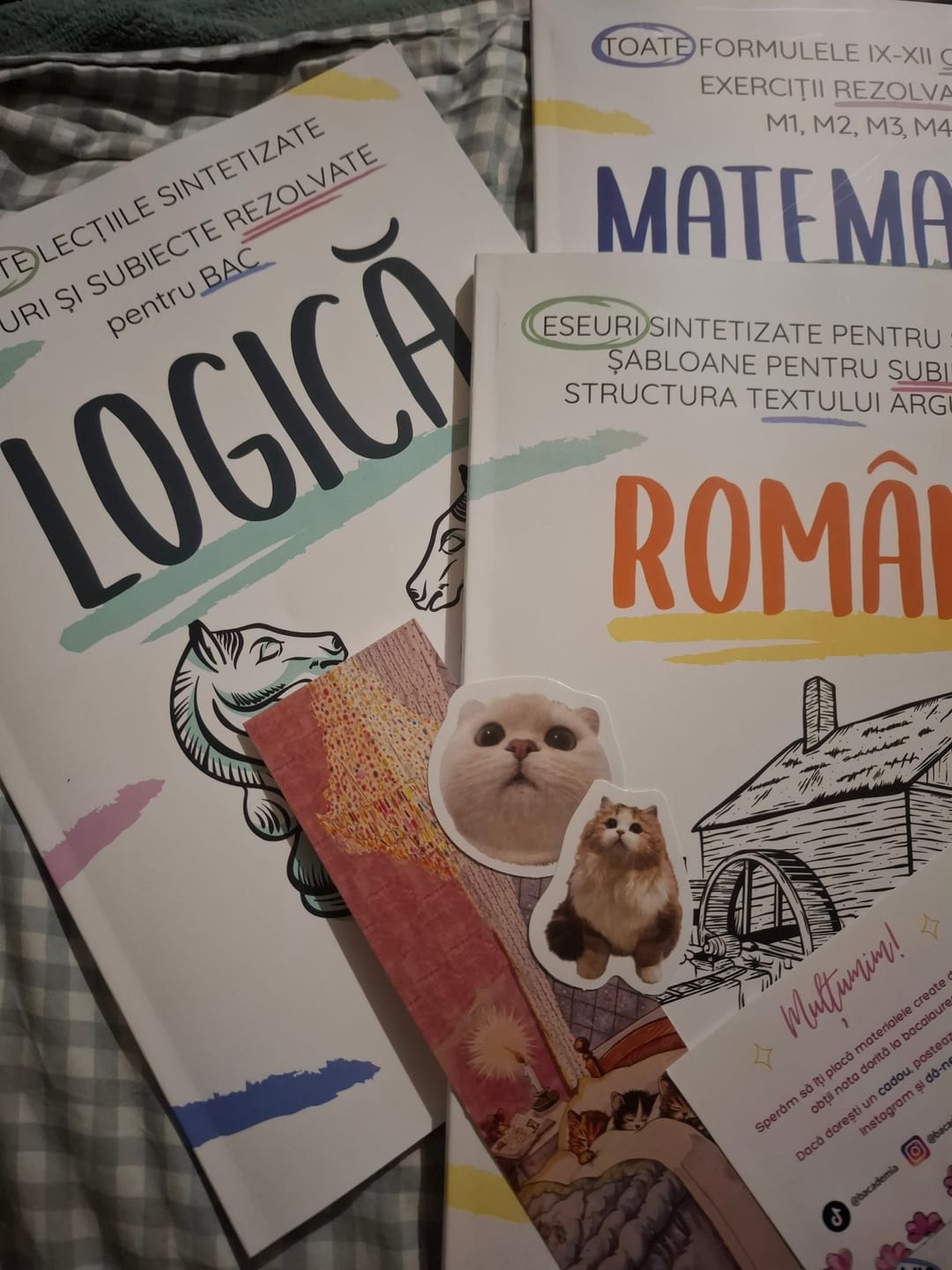 Customer photo review of Pachet Bacalaureat (Română + Matematică + Logică) Bacademia