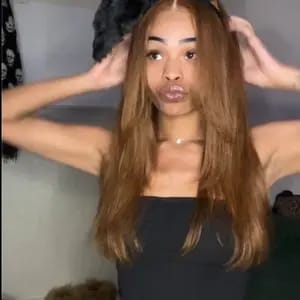 Customer photo review of Wavymy Layered Cut Chestnut Brown Wear Go Wigs 180% Density Straight 6x4 Lace Closure Wigs 100% Human Hair