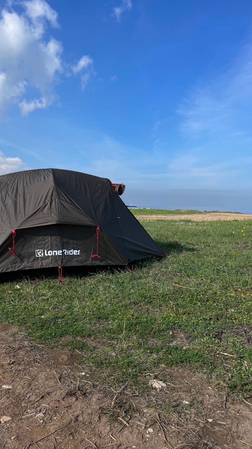 Customer photo review of ADV Tent - Adventure Motorcycle Tent