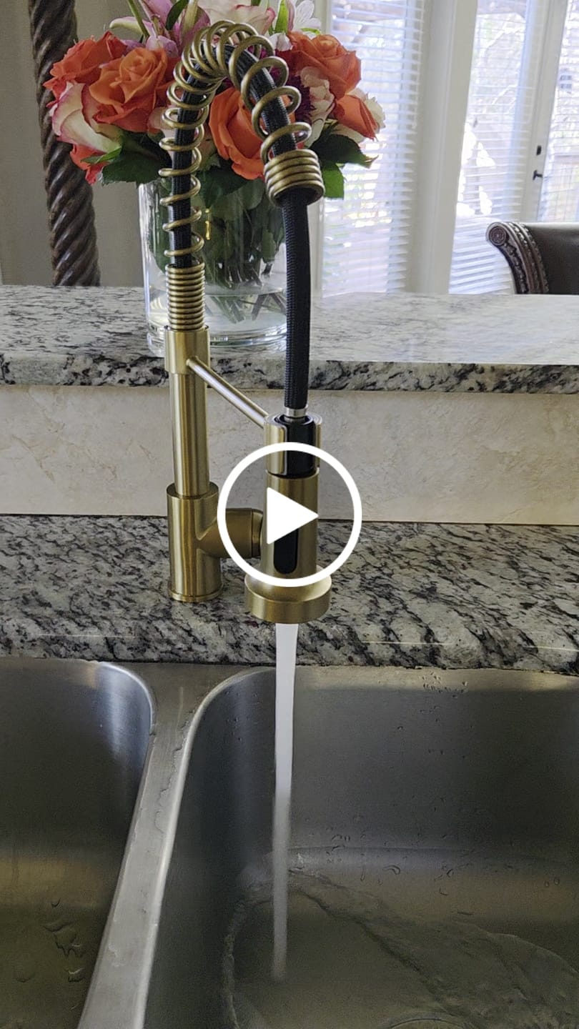 Customer video review of Spiro Single-Hole Kitchen Faucet with Pull-Down Spring Spout