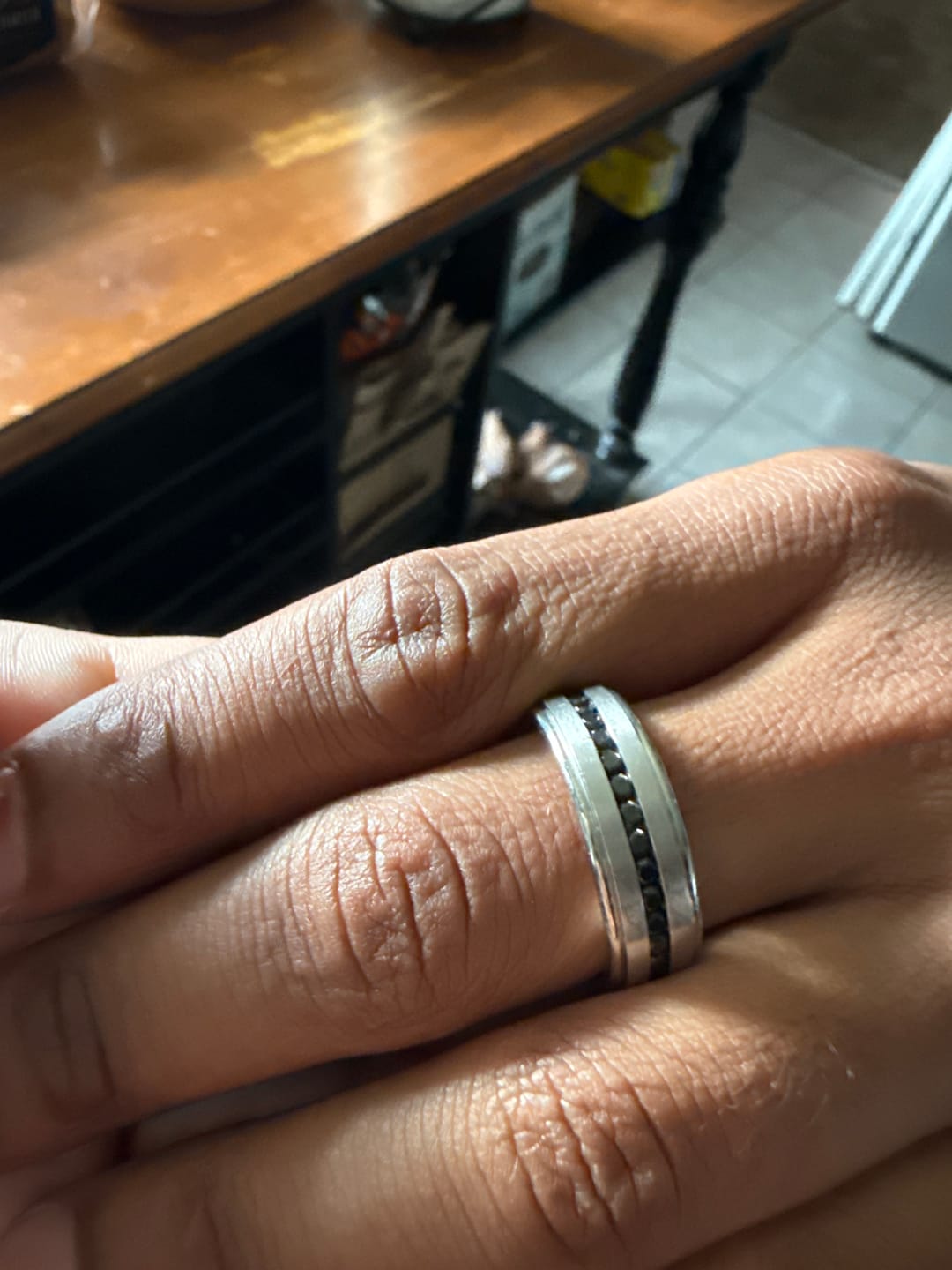 Customer photo review of Black Stone Matte Band