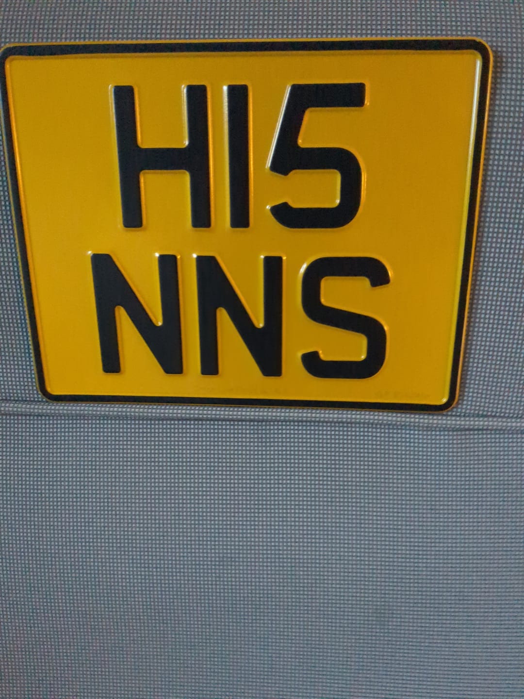 Customer photo review of Metal Pressed Motorcycle Number Plate – 9 x 7 Inches