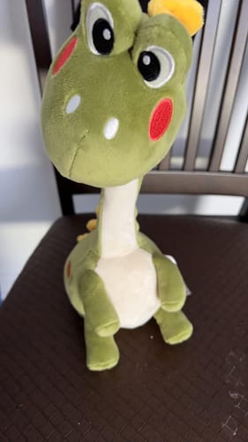 Customer photo review of Interactive Dancing Singing Repeater Toy – Repeats What You Say, Twists Neck