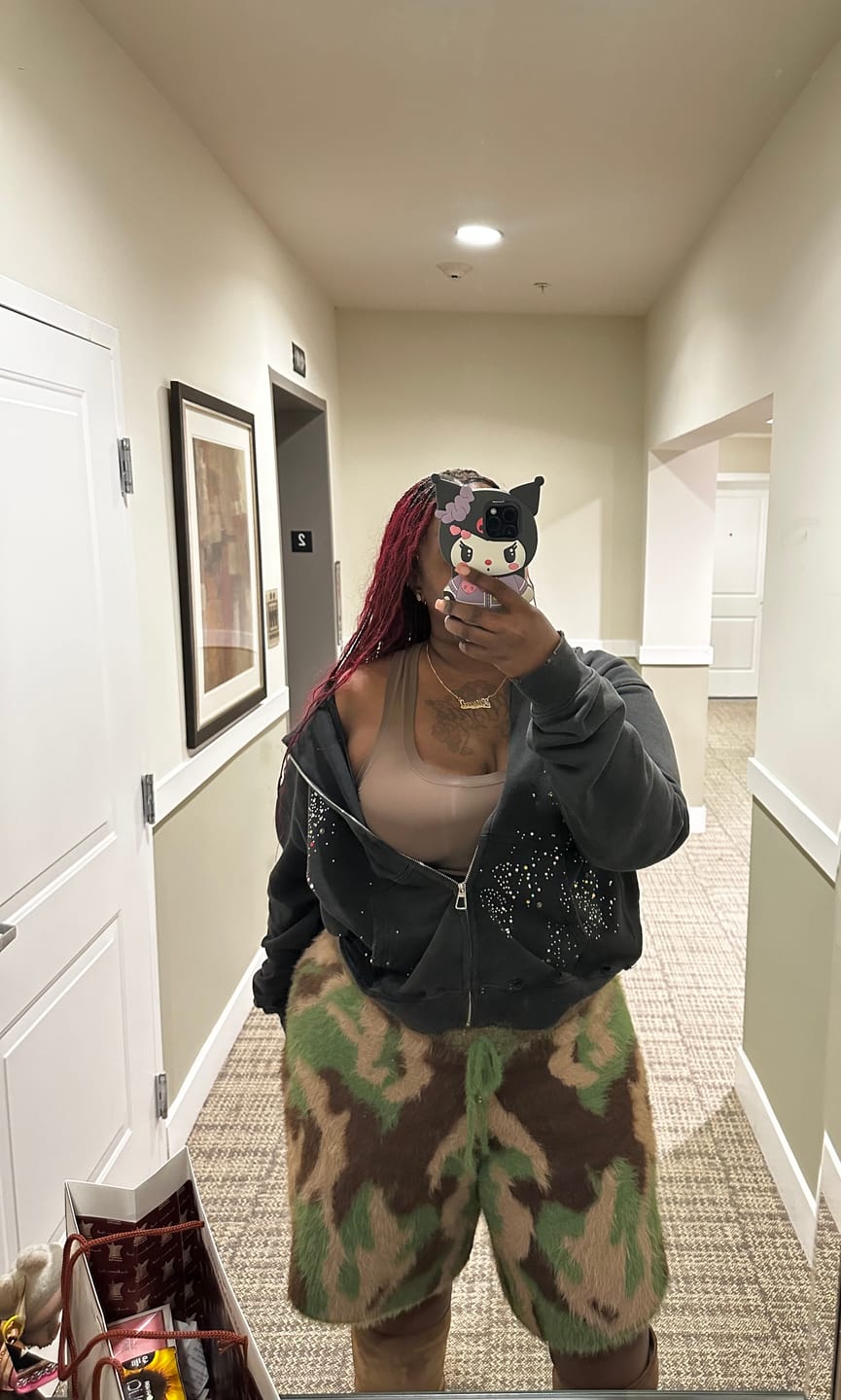 Customer photo review of Aelfric Eden Rhinestone Boxy Zip Up V302 Hoodie