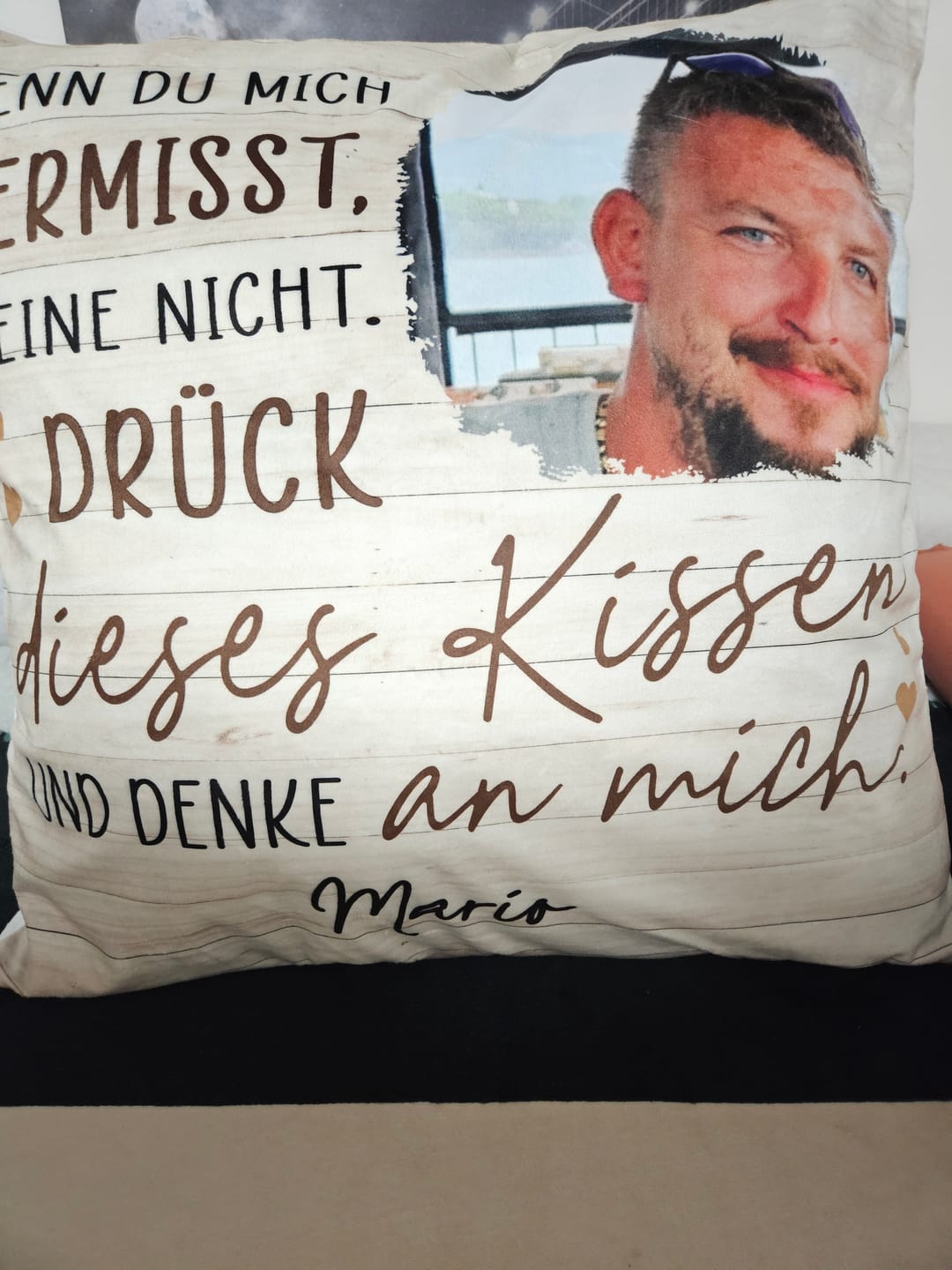 Customer photo review of Immer bei dir - Familien-Kissen