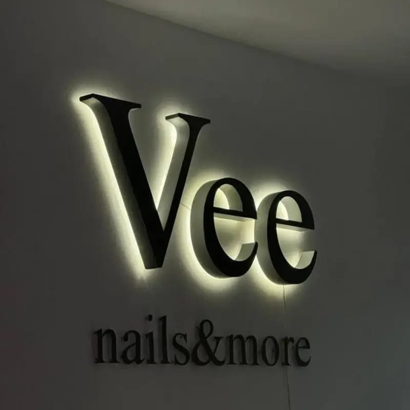 Customer photo review of Custom Backlit Sign