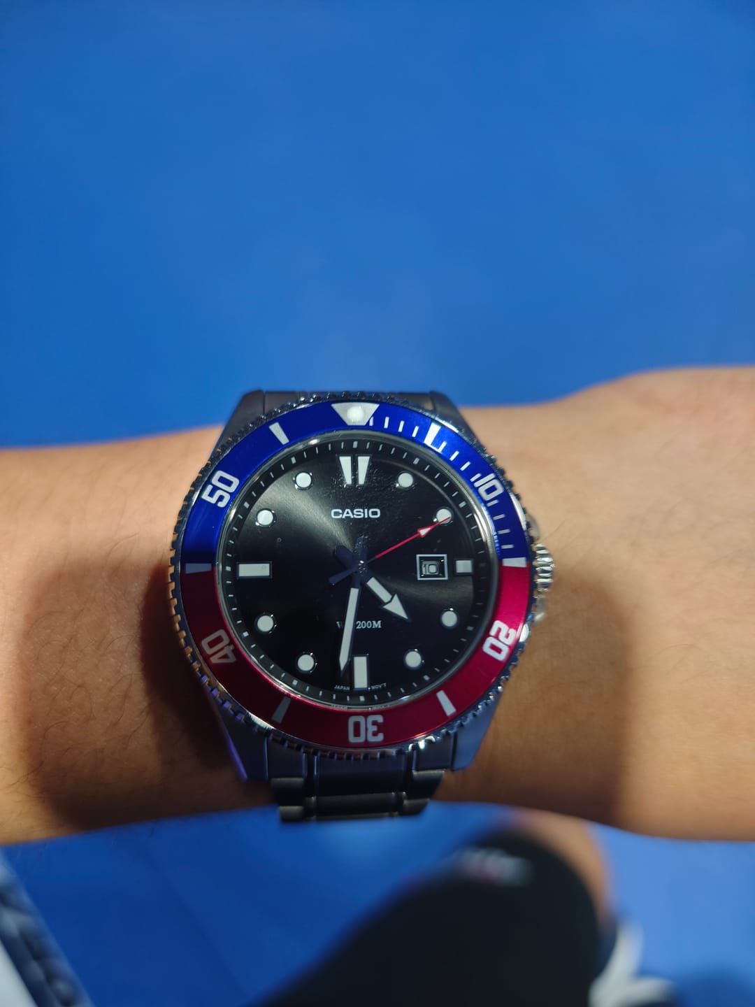 Customer photo review of Reloj Casio Submariner Marlin Duro MDV-107D-1A3V Pepsi Buceo