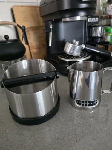 Customer photo review of Boîte à marc de café en acier inoxydable