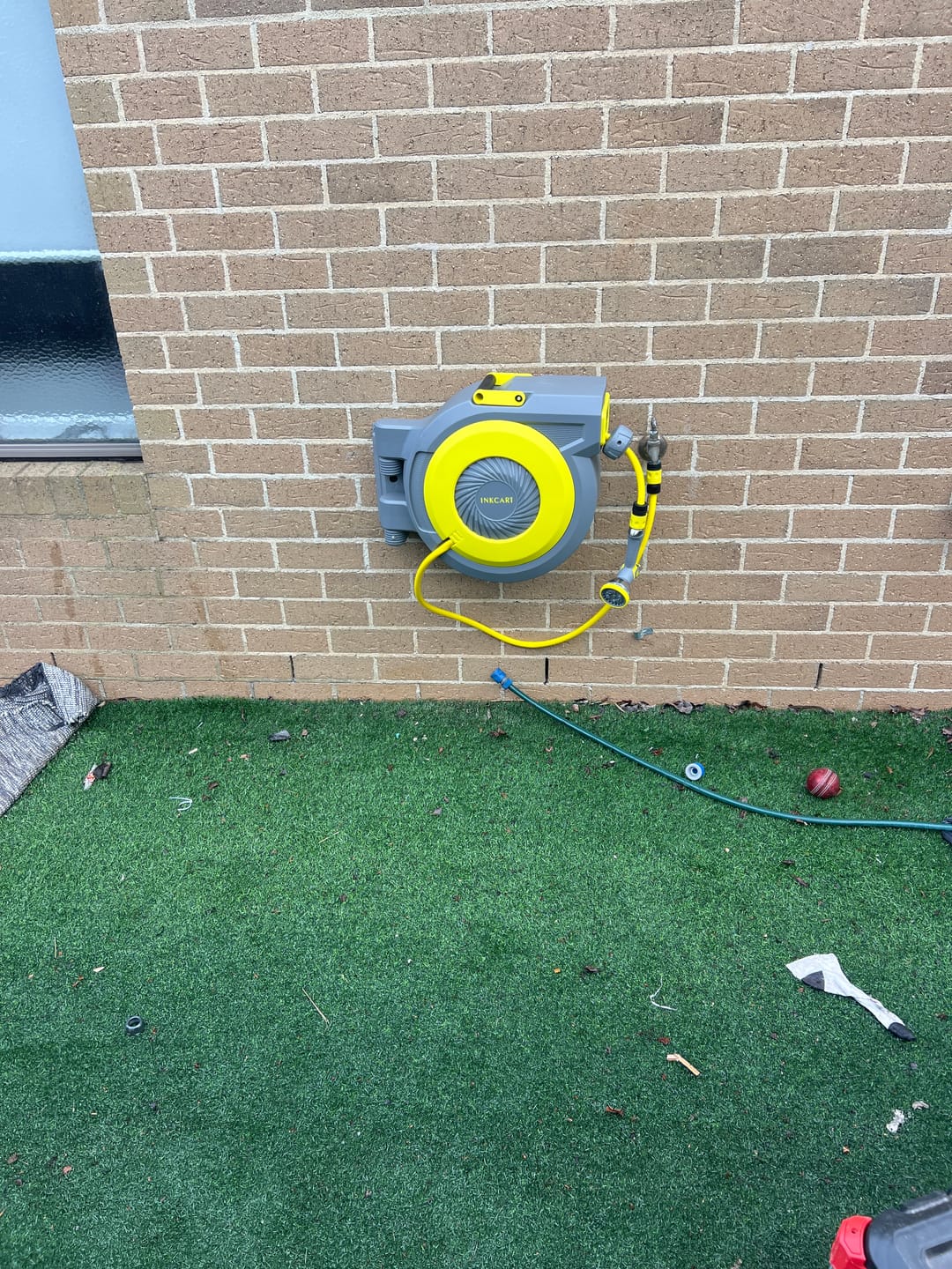 Customer photo review of 30m Retractable Garden Hose Reel.. Fully Installed