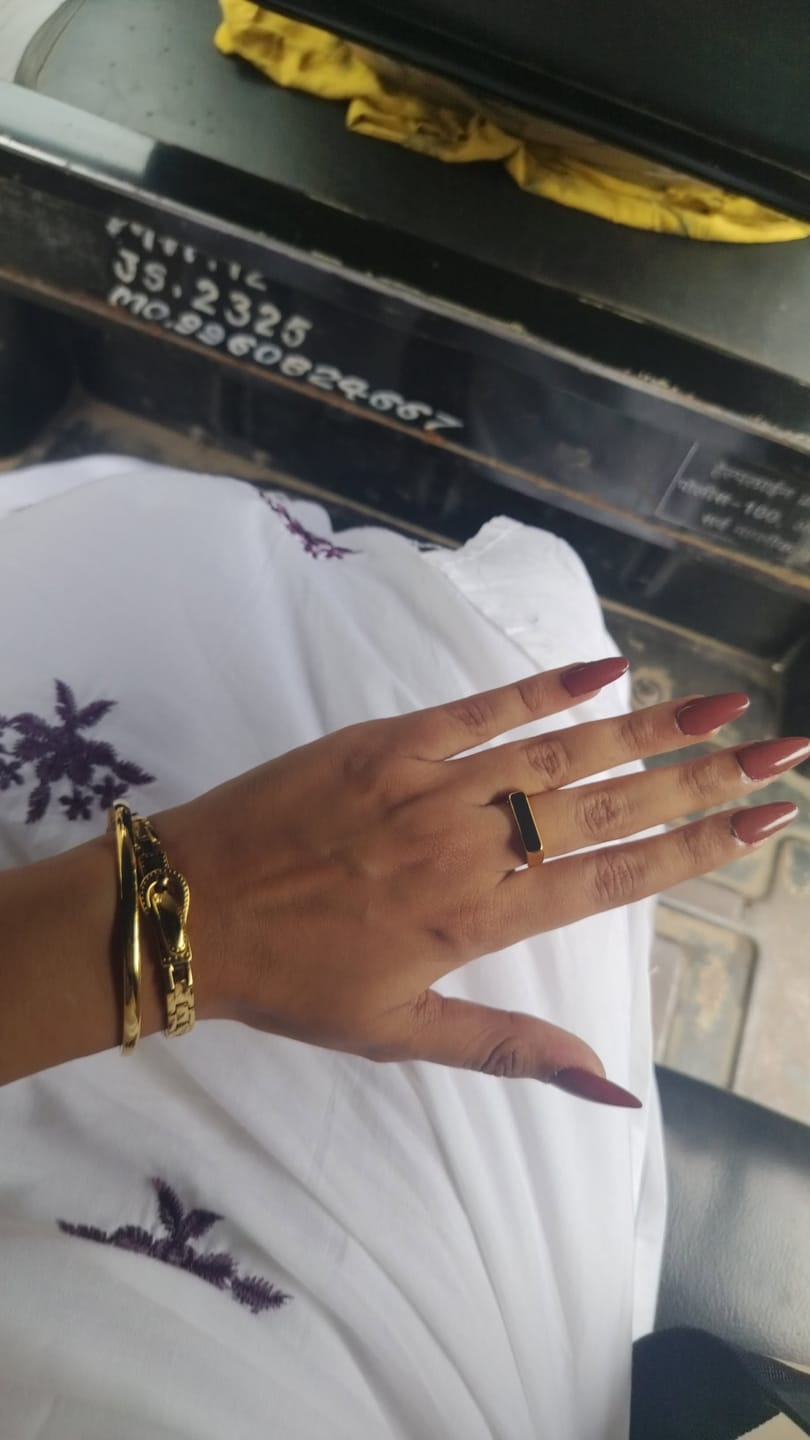 Customer photo review of Rectangular Rhythm Link Bracelet