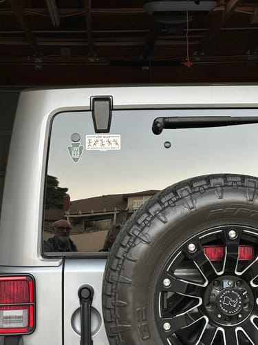 Customer photo review of Stay Wild Petroglyphs Sticker