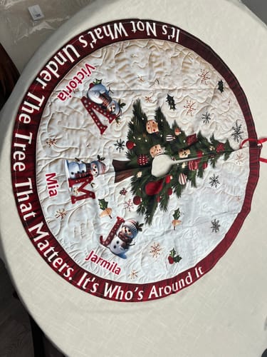 Customer photo review of It's Not What's Under The Tree That Matters - Personalized Family Tree Skirt