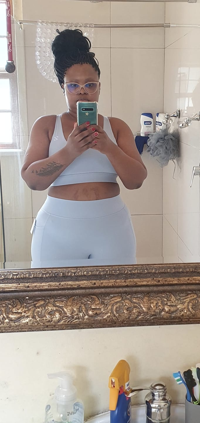 Customer photo review of Cozy Contour Workout Set Lounge Yoga Two Piece