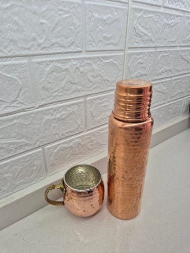 Customer photo review of Bakırhan® Kalaylı Saf Bakır Matara (750ml)