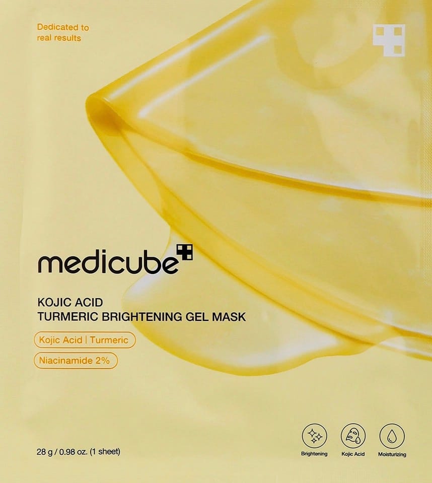 Customer photo review of Mirdzumu piešķiroša hidrogēla maska ar kurkumu Medicube Kojic Acid Turmeric Brightening Gel Mask