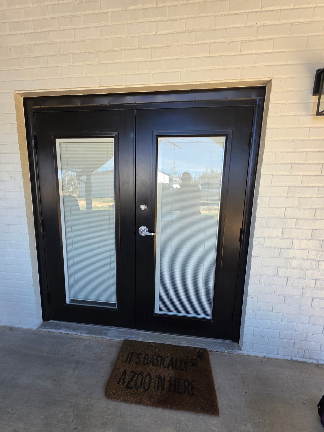 Customer photo review of Raise & Lower Blinds Glass and Frame Kit (Full Lite)