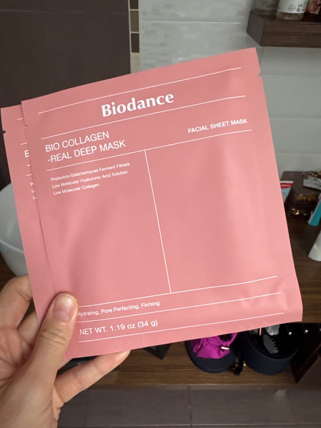 Customer photo review of Nakts hidrogela maska ar kolagēnu Biodance Bio-Collagen Real Deep Mask