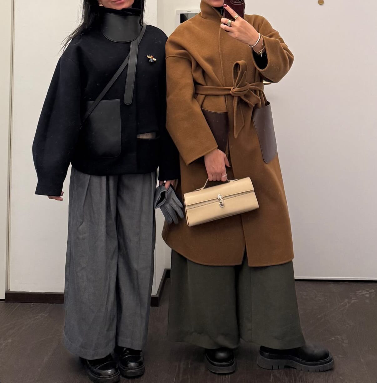 Customer photo review of GV Vegan Leather Detailed Jacket Noir Navy