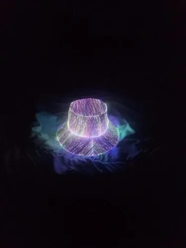 Customer photo review of LED Light Up Rave Bucket Hat