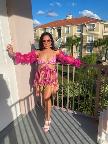 Customer photo review of Fairy Ring Asymmetrical Dress