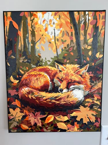 Customer photo review of Sleeping Fox | Paint by Number