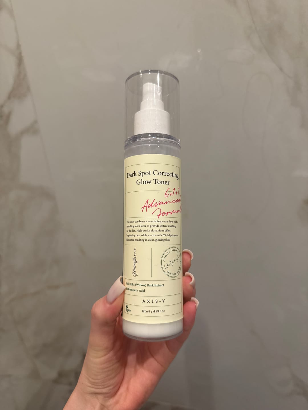 Customer photo review of Balinošs izsmidzināmais toniks Axis-Y Dark Spot Correcting Glow Toner