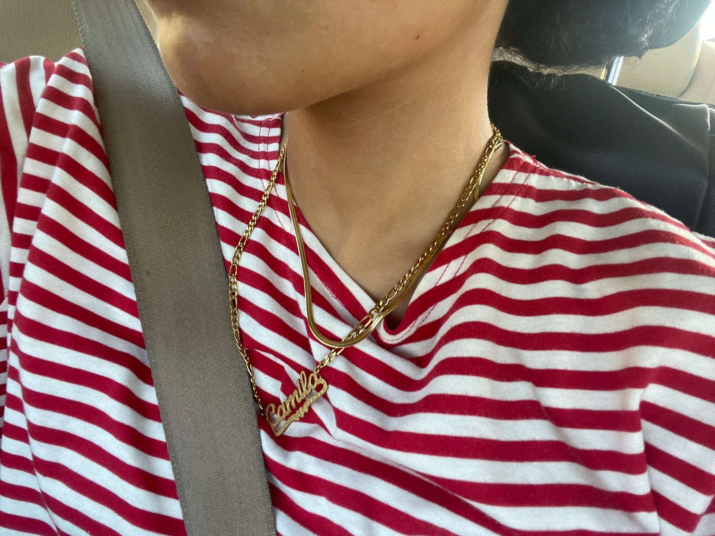Customer photo review of Herringbone Necklace - 3mm