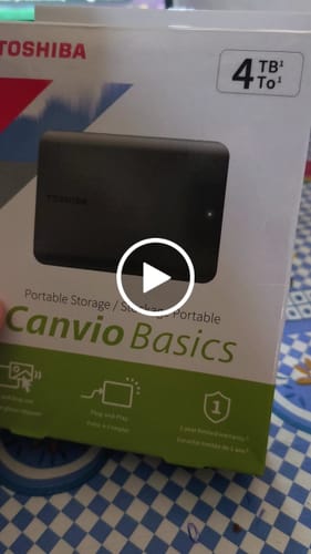 Reseña con vídeo de un cliente sobre Disco Duro Externo Toshiba 4tb 2.5" Canvio Basics A5 USB 3.2 Compatible Windows/Mac [ HDTB540XK3CA ]