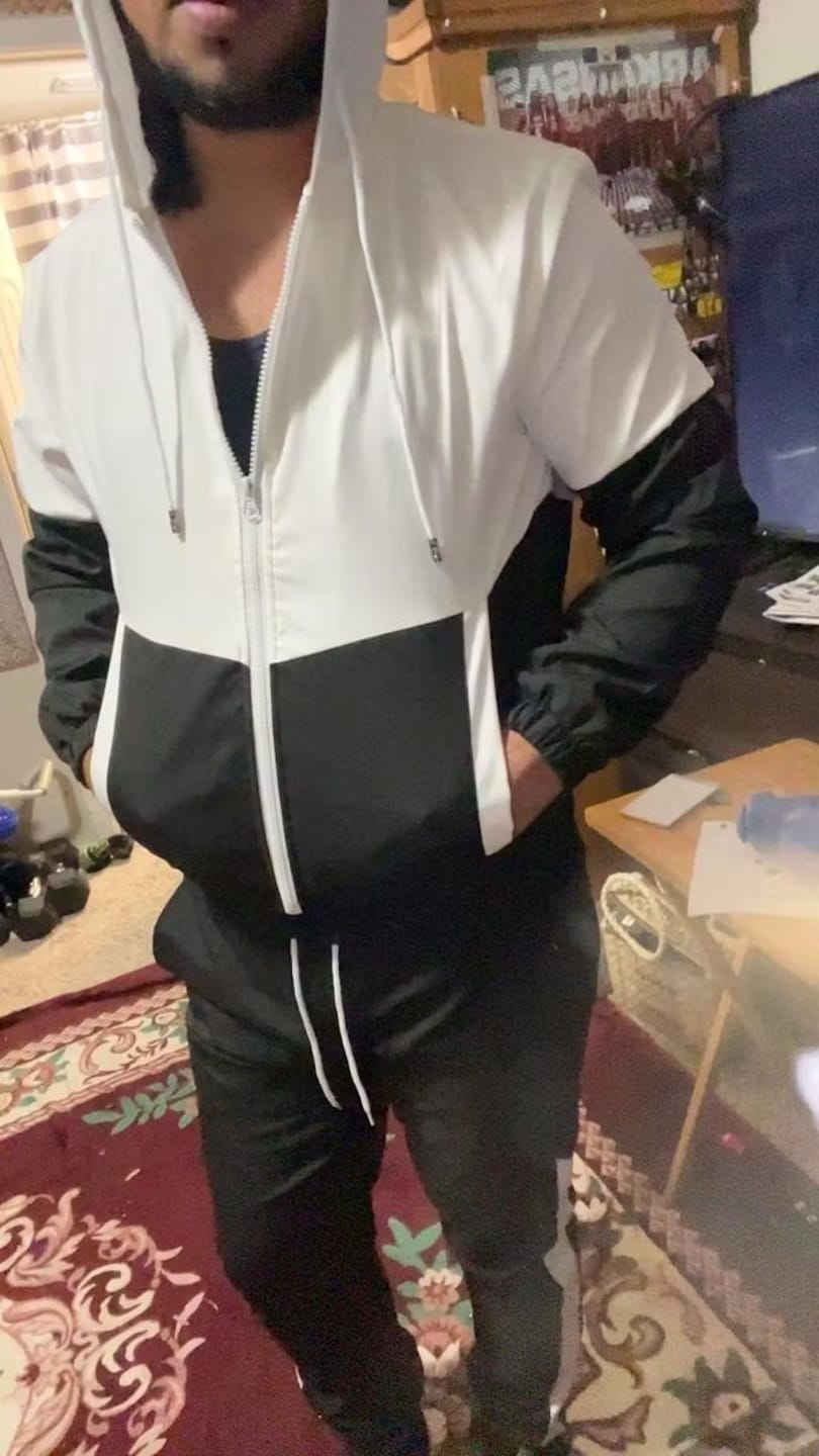 Customer photo review of 🔥Christmas 50% Off Exclusive ✨Big & Tall Men's Colorblock Sports Jacket Set M-6XL