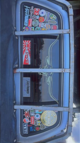 Customer photo review of Rising Sun Sticker
