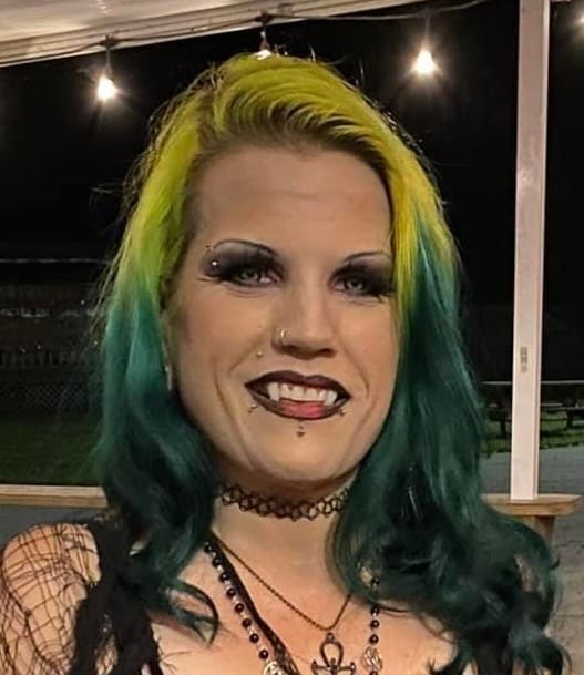 Customer photo review of Maleficent Emerald Green Theatrical Contact Lenses