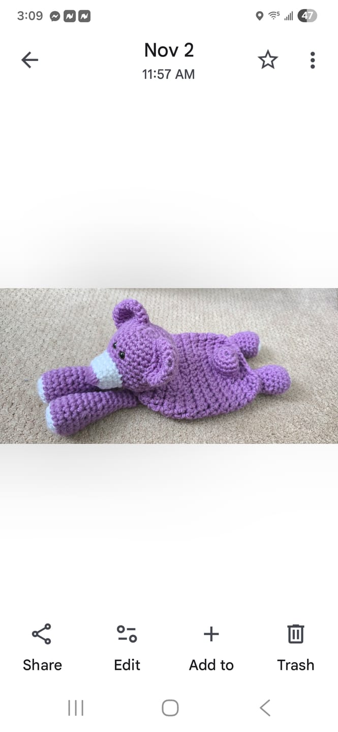 Customer photo review of Crochet Teddy Bear Pattern PDF Download