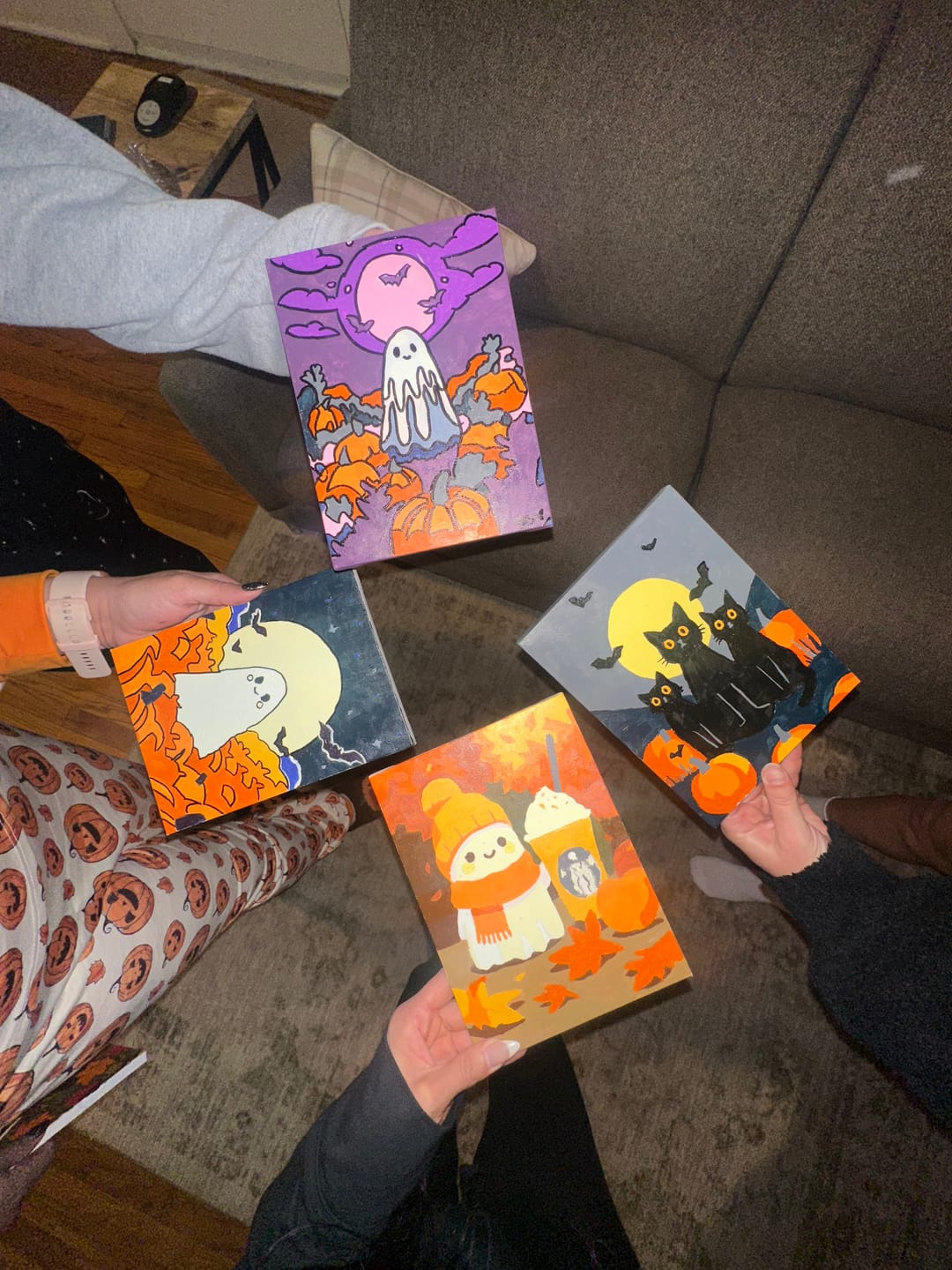 Customer photo review of 6 Mini Paintings - Spooky Autumn Set