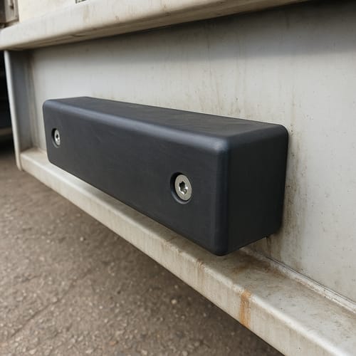Customer photo review of Rectangular HGV Bumper 405 x 50 x 50mm – Medium Rubber Bumper for Vehicles, Impact Resistant, Protects Steelwork Ideal for Light & Heavy Goods