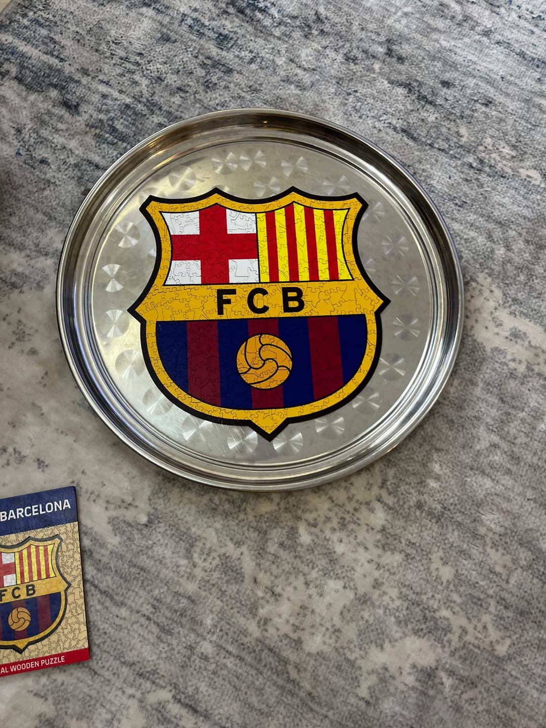 Customer photo review of FC Barcelona® Logo - Wooden Puzzle