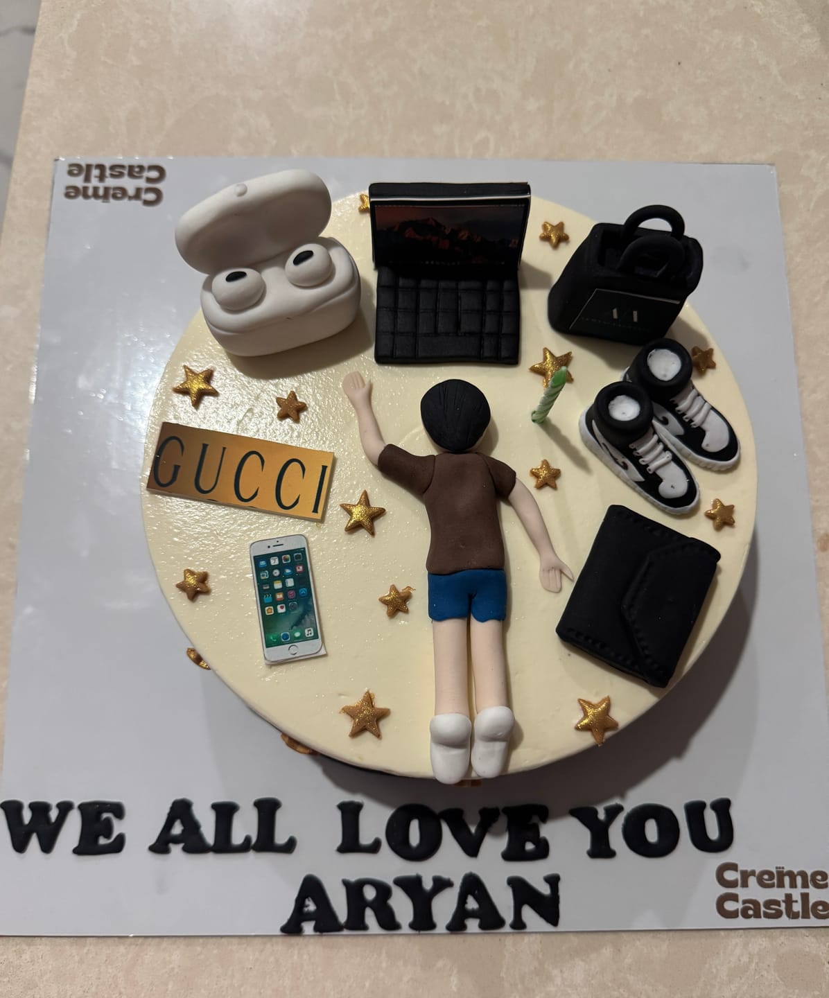 Customer photo review of Lazy Laptop Lover Custom Cake