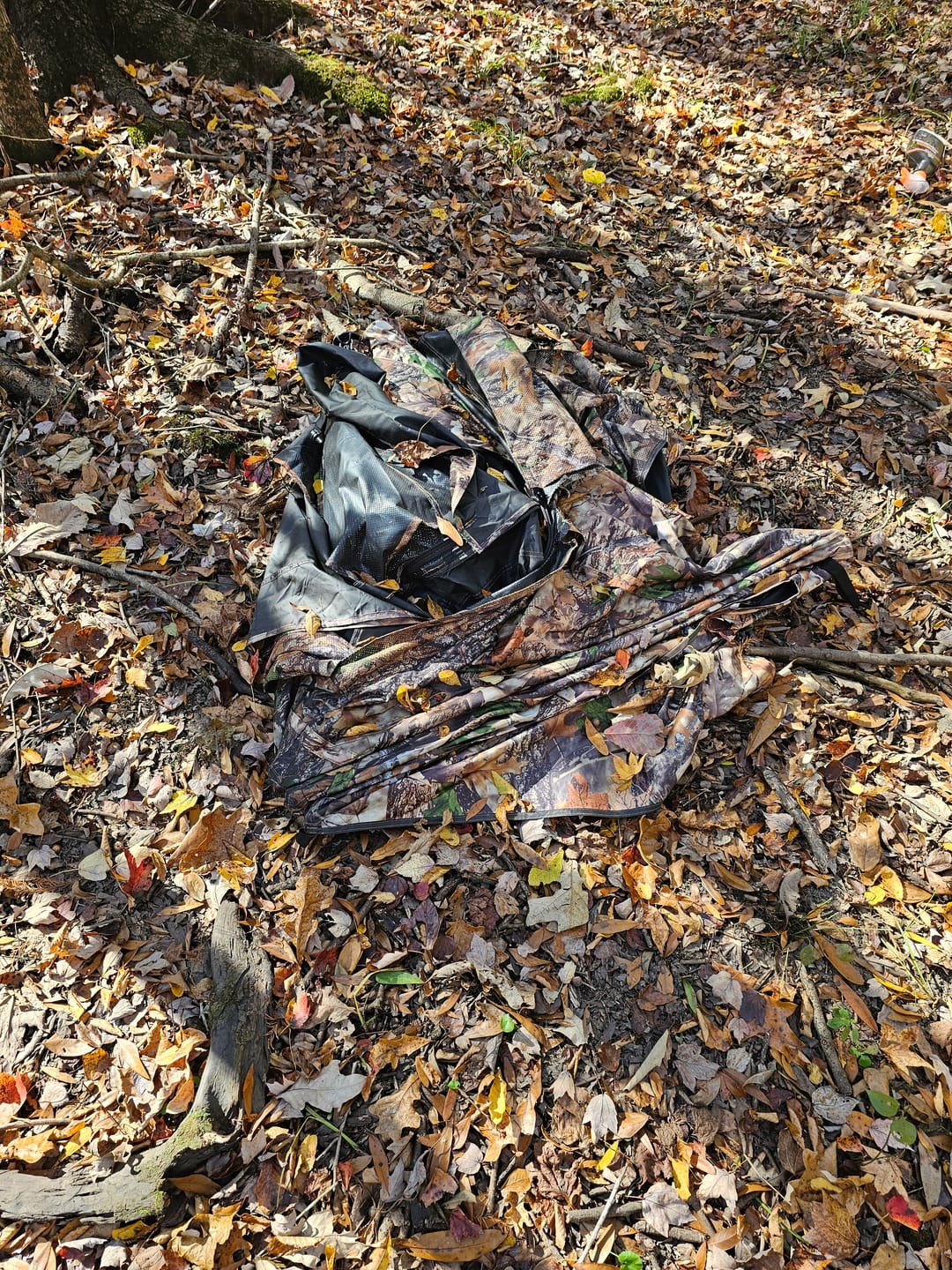 Customer photo review of VisST See-Through Pop-Up Ground Blinds with Silent Magnetic Door