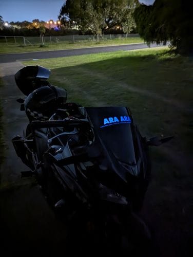Customer photo review of ELGlow™ Custom Text Electric Sticker