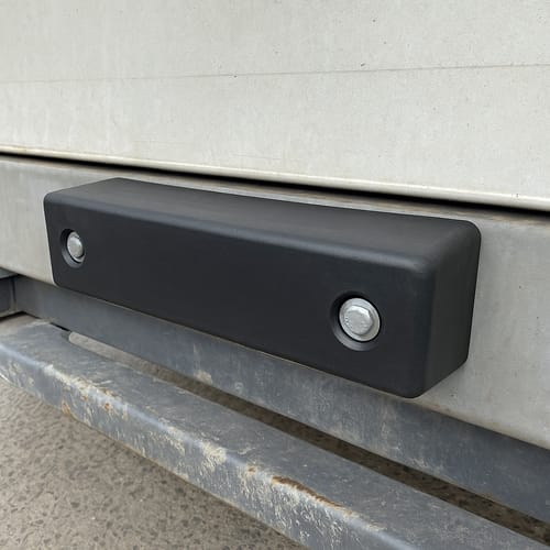 Customer photo review of Rectangular Rubber HGV Bumper - 425 x 120 x 100mm Heavy Duty Impact Protection Sacrificial Bumper for Light & Heavy Goods Vehicles 6.1 kg
